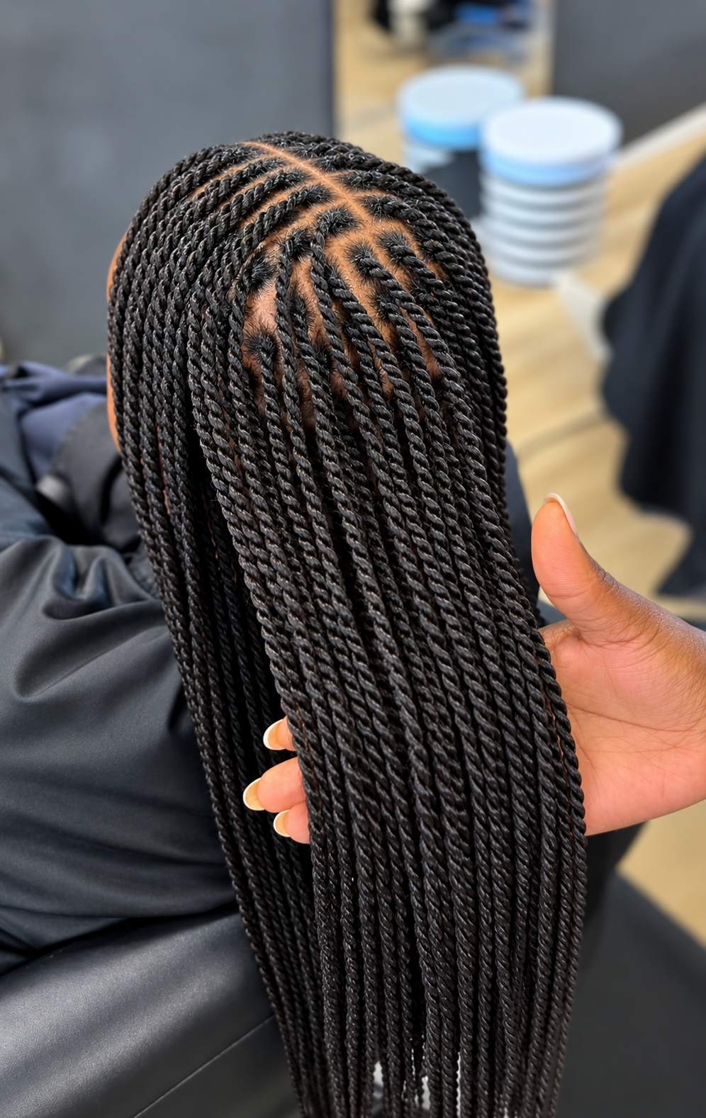 Close-up of neat rope twists